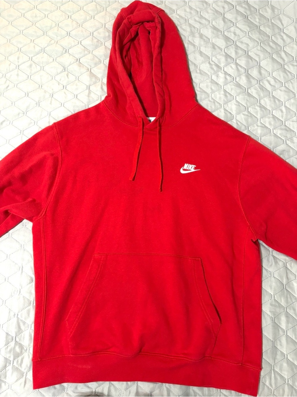 Nike Red Crewneck Hoodie with White Logo *UNISEX*